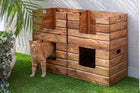 The Akviran Pet Bed — global-modern accent piece in mahogany wood from Laiyahome