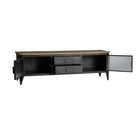 The Easby Tv Stand — industrial media console in solid iron from Laiyahome