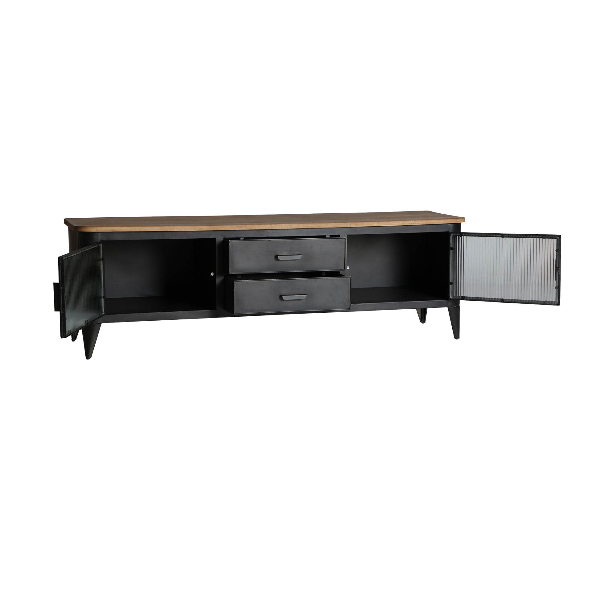 The Easby Tv Stand — industrial media console in solid iron from Laiyahome