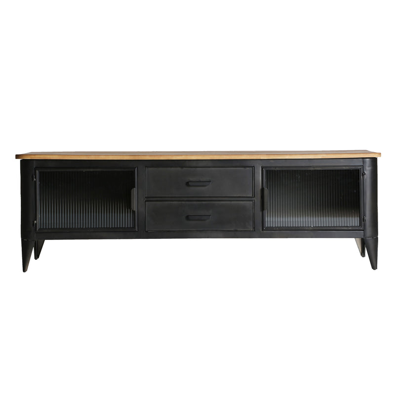 The Easby Tv Stand — industrial media console in solid iron from Laiyahome
