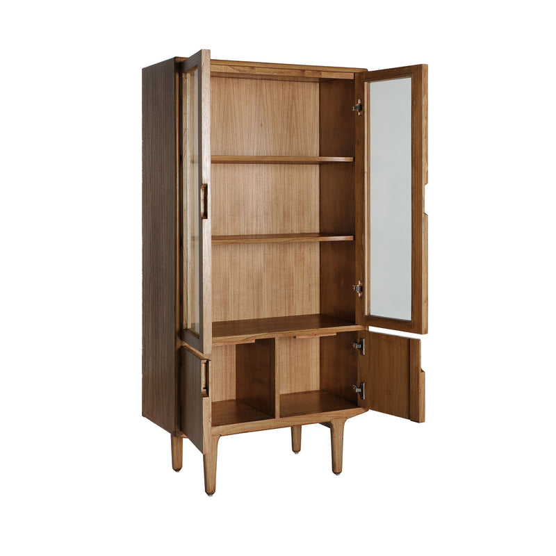 The Kamenz Glass Cabinet — Scandinavian display cabinet in solid mindi wood from Laiyahome