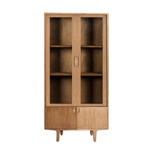 The Kamenz Glass Cabinet — Scandinavian display cabinet in solid mindi wood from Laiyahome