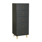 The Tremes Sinfonier Chest Of Drawers — Art Deco tallboy chest in engineered wood with veneer finish from Laiyahome