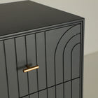 The Tremes Sinfonier Chest Of Drawers — Art Deco tallboy chest in engineered wood with veneer finish from Laiyahome