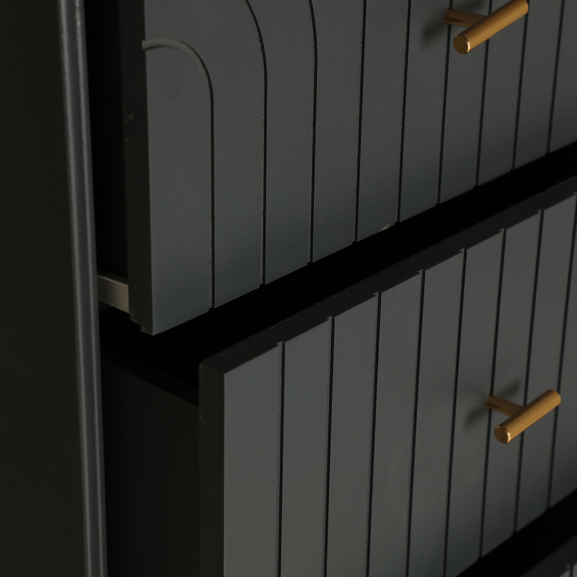 The Tremes Sinfonier Chest Of Drawers — Art Deco tallboy chest in engineered wood with veneer finish from Laiyahome