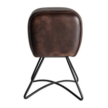 The Gladys Stool — vintage pouffe in natural leather from Laiyahome