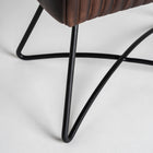 The Gladys Stool — vintage pouffe in natural leather from Laiyahome