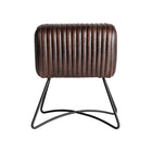 The Gladys Stool — vintage pouffe in natural leather from Laiyahome