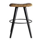 The Befaux Stool — vintage pouffe in natural leather from Laiyahome