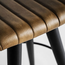 The Befaux Stool — vintage pouffe in natural leather from Laiyahome
