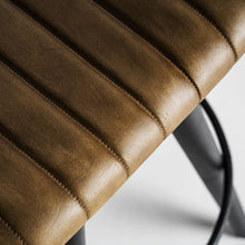 The Befaux Stool — vintage pouffe in natural leather from Laiyahome