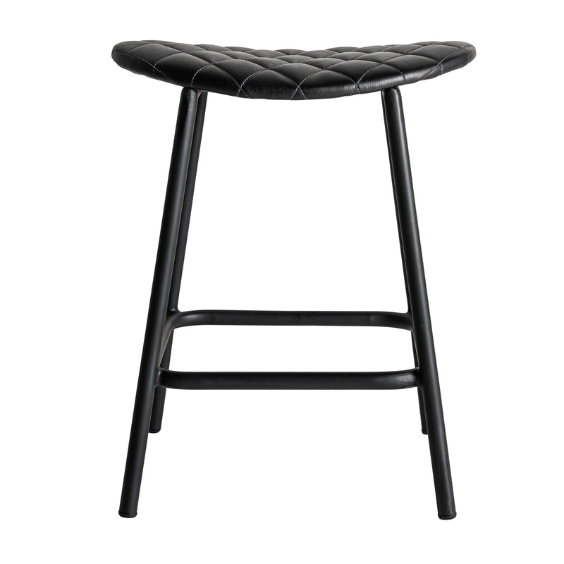 The Chaepe Stool — vintage pouffe in natural leather from Laiyahome