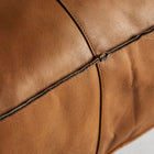 The Boussac Puff — vintage pouffe in natural leather from Laiyahome