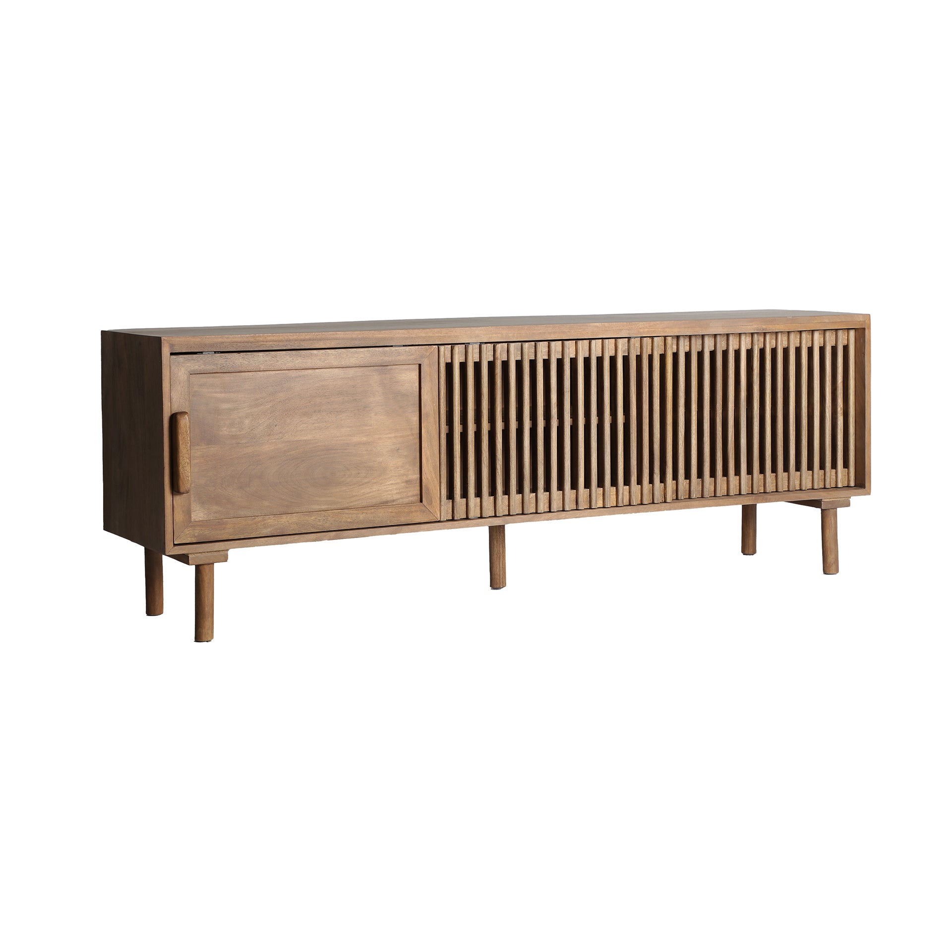 The Trevoux Tv Stand — Scandinavian media console in solid mango wood from Laiyahome