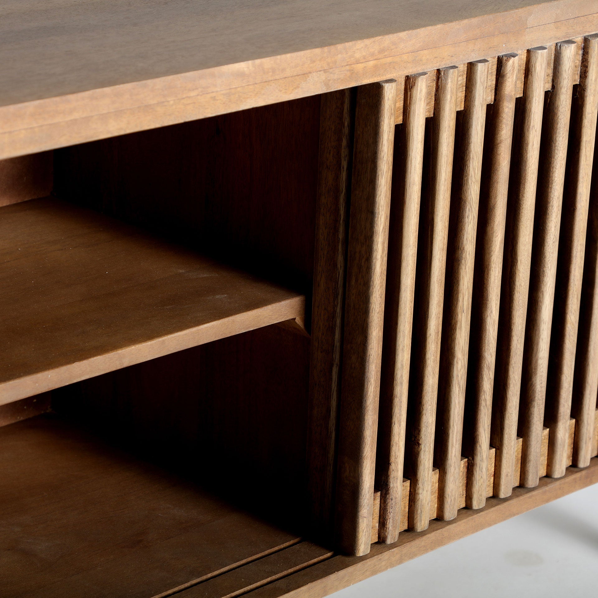 The Trevoux Tv Stand — Scandinavian media console in solid mango wood from Laiyahome