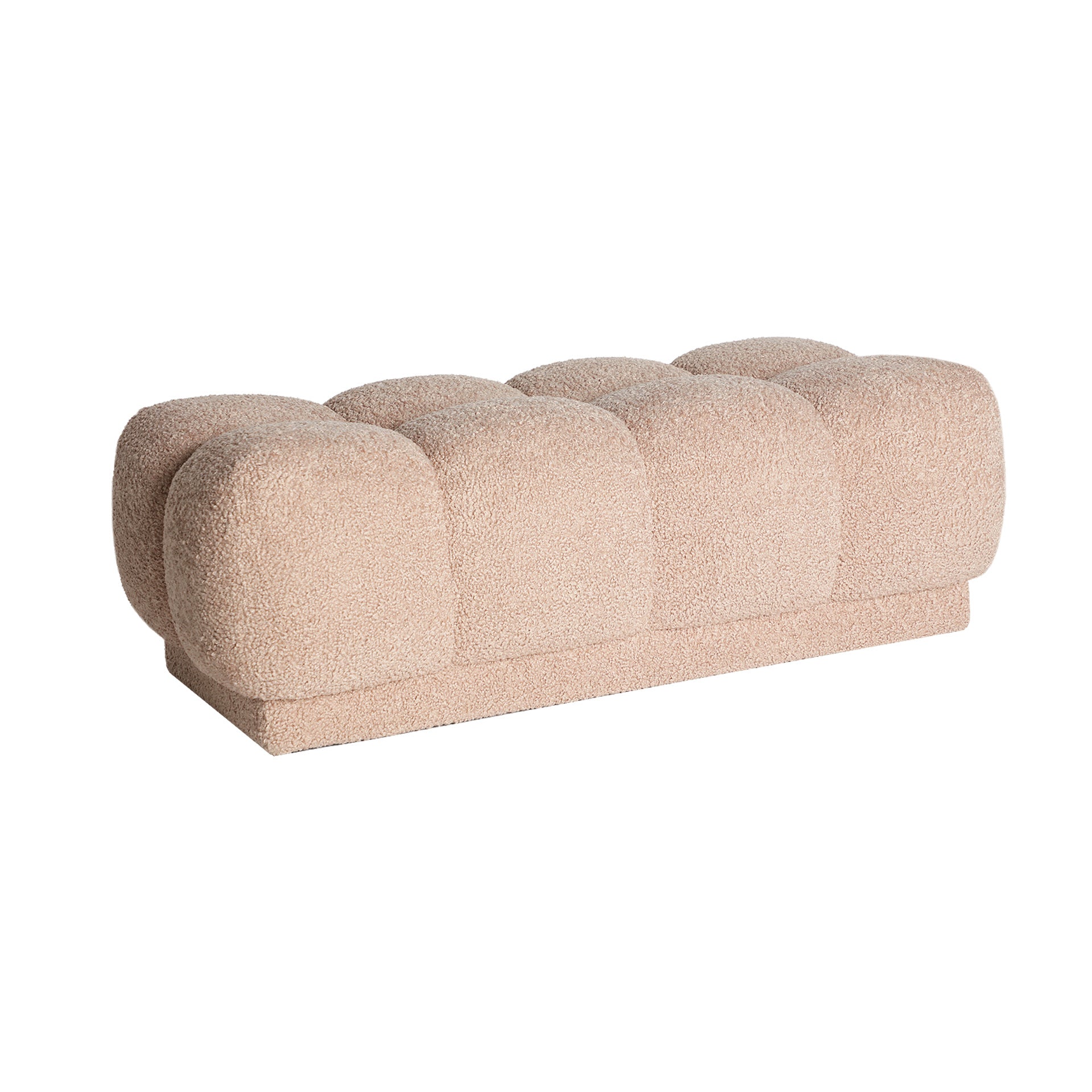 The Marburgo Bed Bench — contemporary bedside furniture in bouclé cotton from Laiyahome