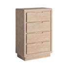 The Werle Sinfonier Chest Of Drawers — contemporary tallboy chest in engineered wood with veneer finish from Laiyahome