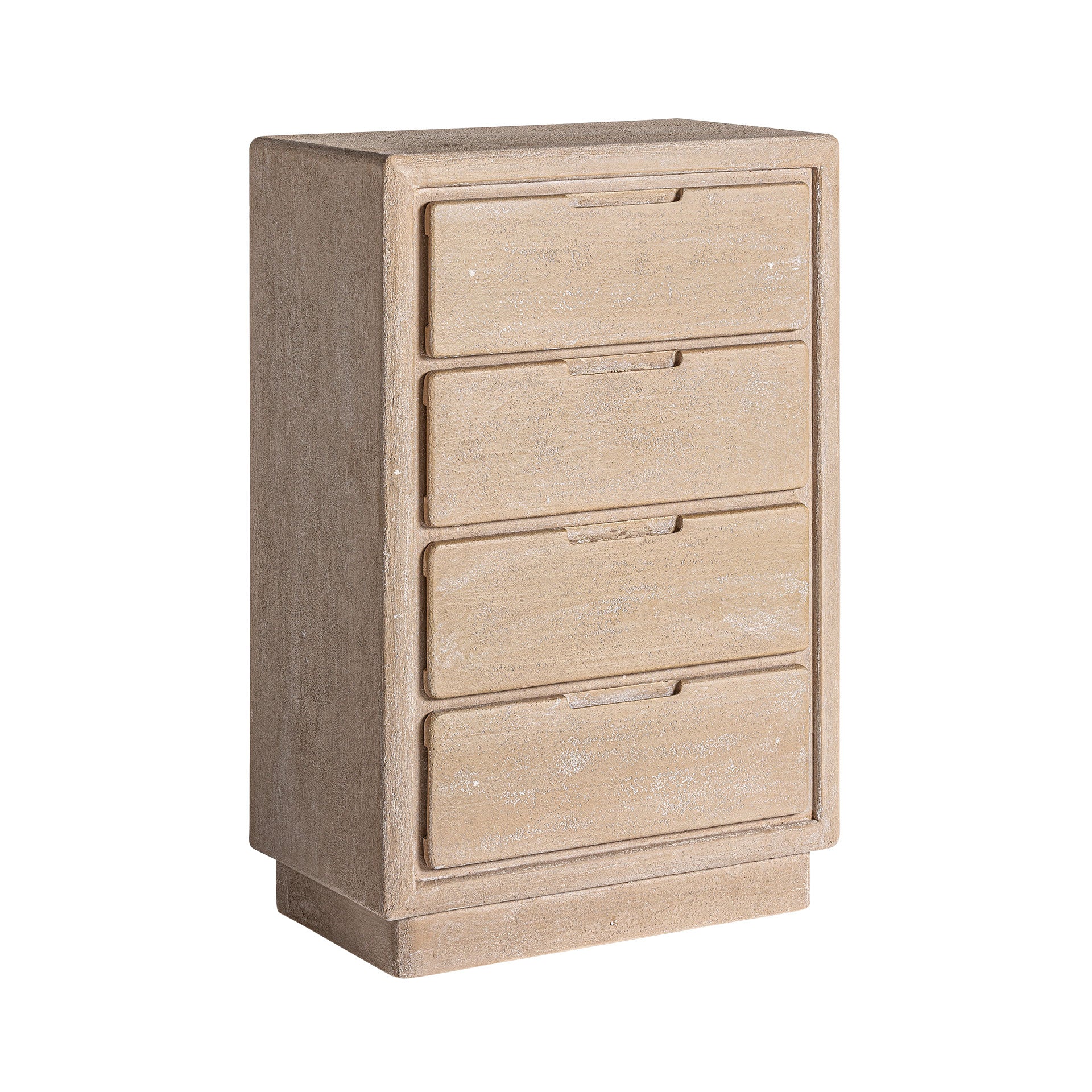 The Werle Sinfonier Chest Of Drawers — contemporary tallboy chest in engineered wood with veneer finish from Laiyahome