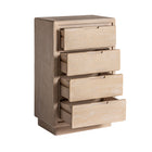 The Werle Sinfonier Chest Of Drawers — contemporary tallboy chest in engineered wood with veneer finish from Laiyahome