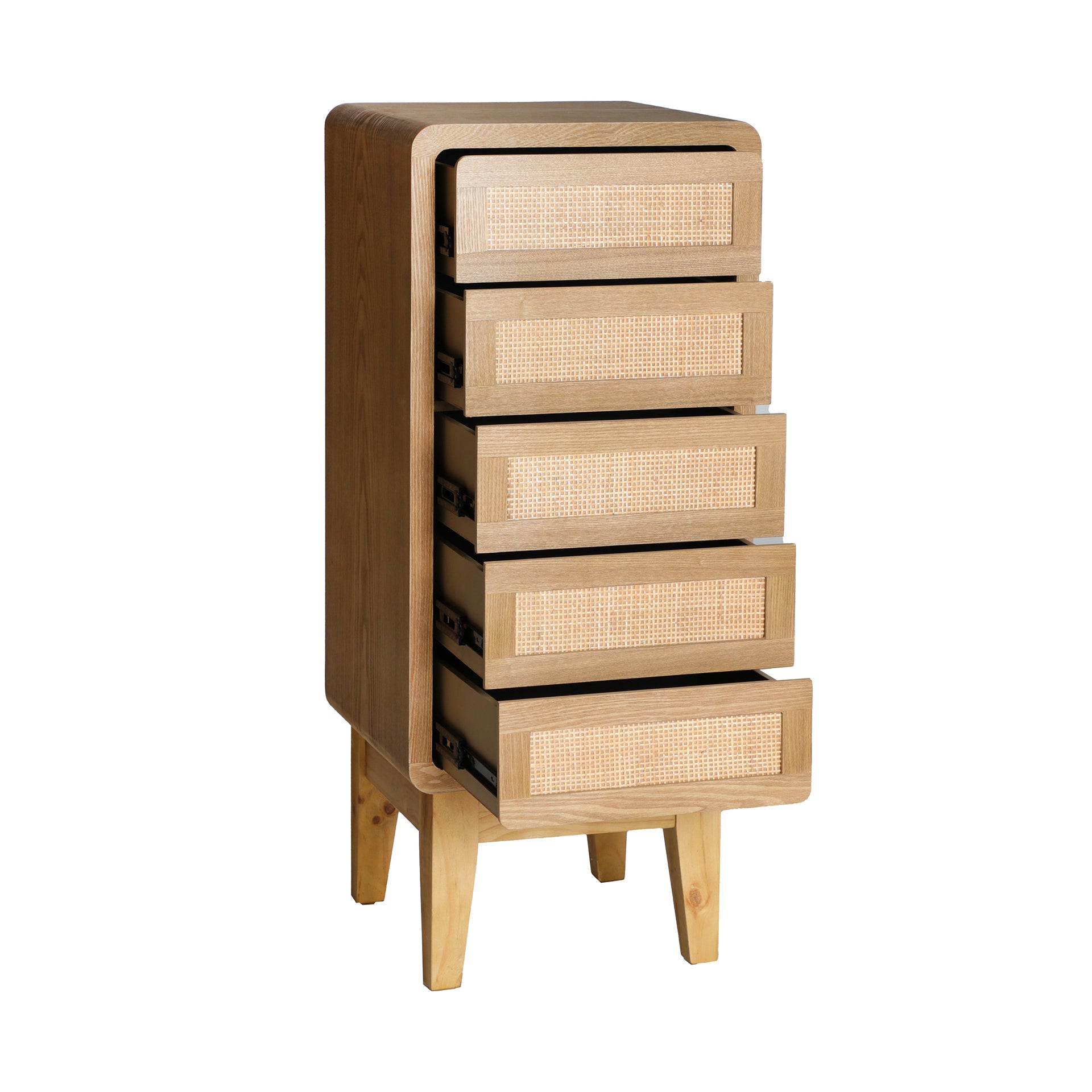 The Doazit Sinfonier Chest Of Drawers — Scandinavian tallboy chest in solid fir wood from Laiyahome