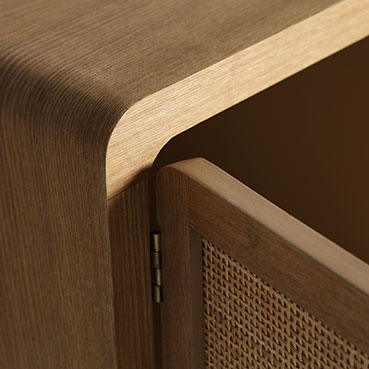 The Doazit Tv Stand — Scandinavian media console in solid fir wood from Laiyahome