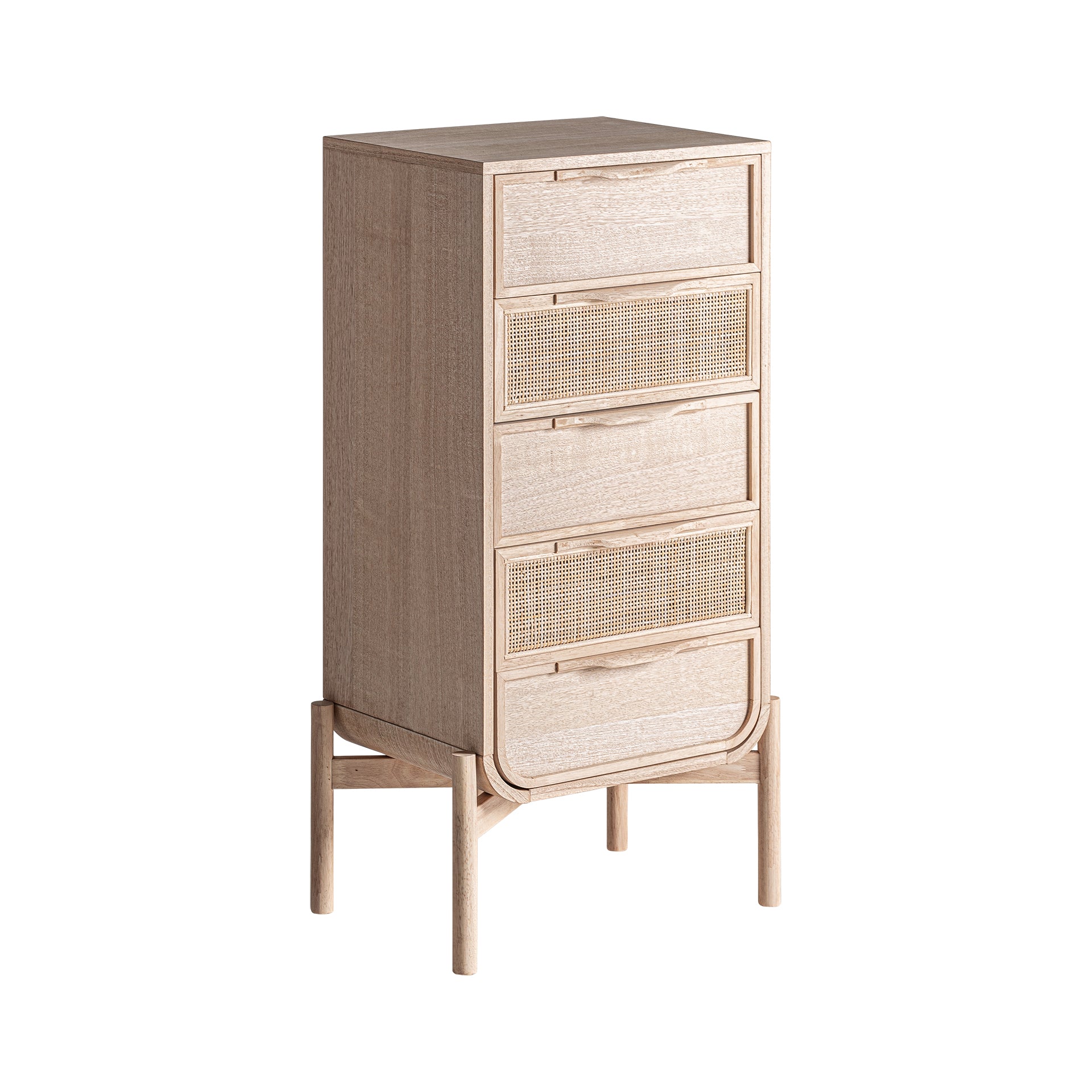The Weurtz Sinfonier Chest Of Drawers — Scandinavian tallboy chest in solid ash wood from Laiyahome