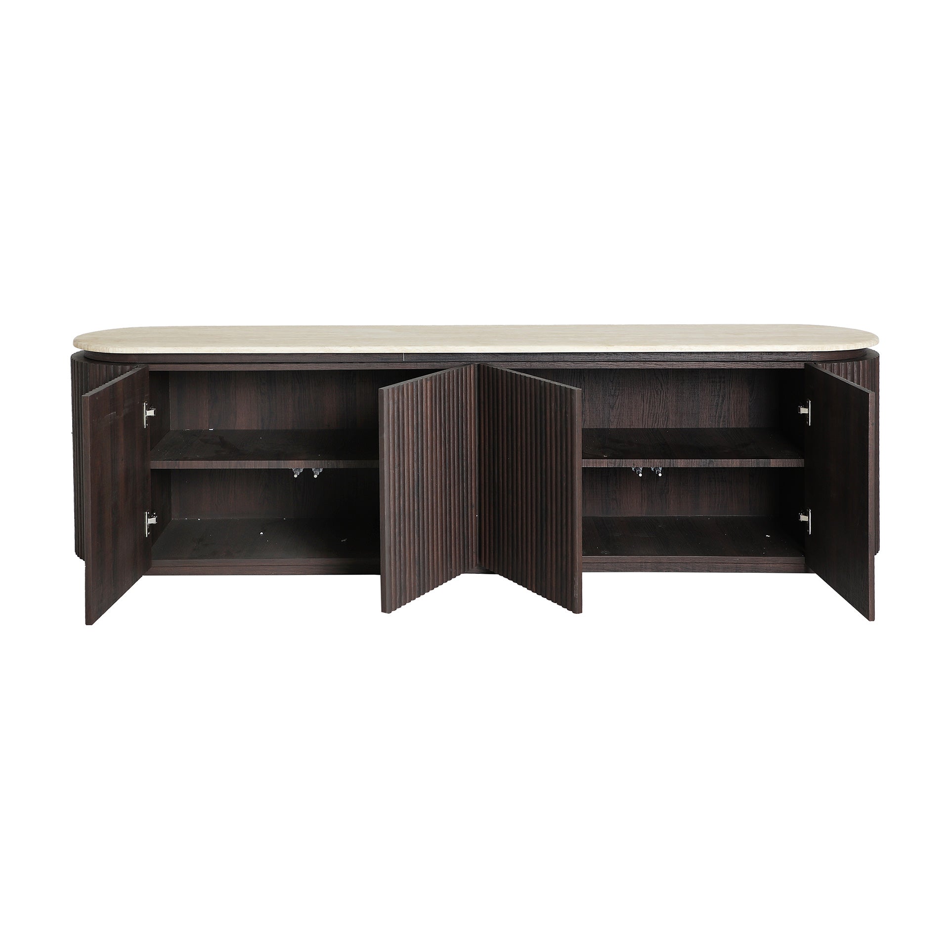 The Verona Tv Stand — contemporary media console in engineered wood with veneer finish from Laiyahome