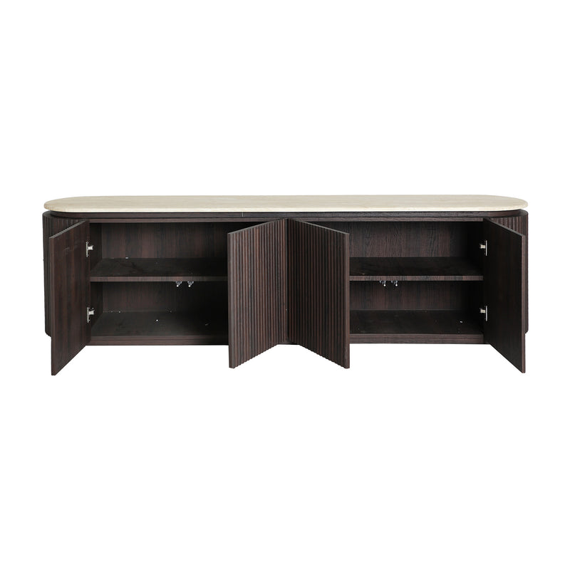 The Verona Tv Stand — contemporary media console in engineered wood with veneer finish from Laiyahome