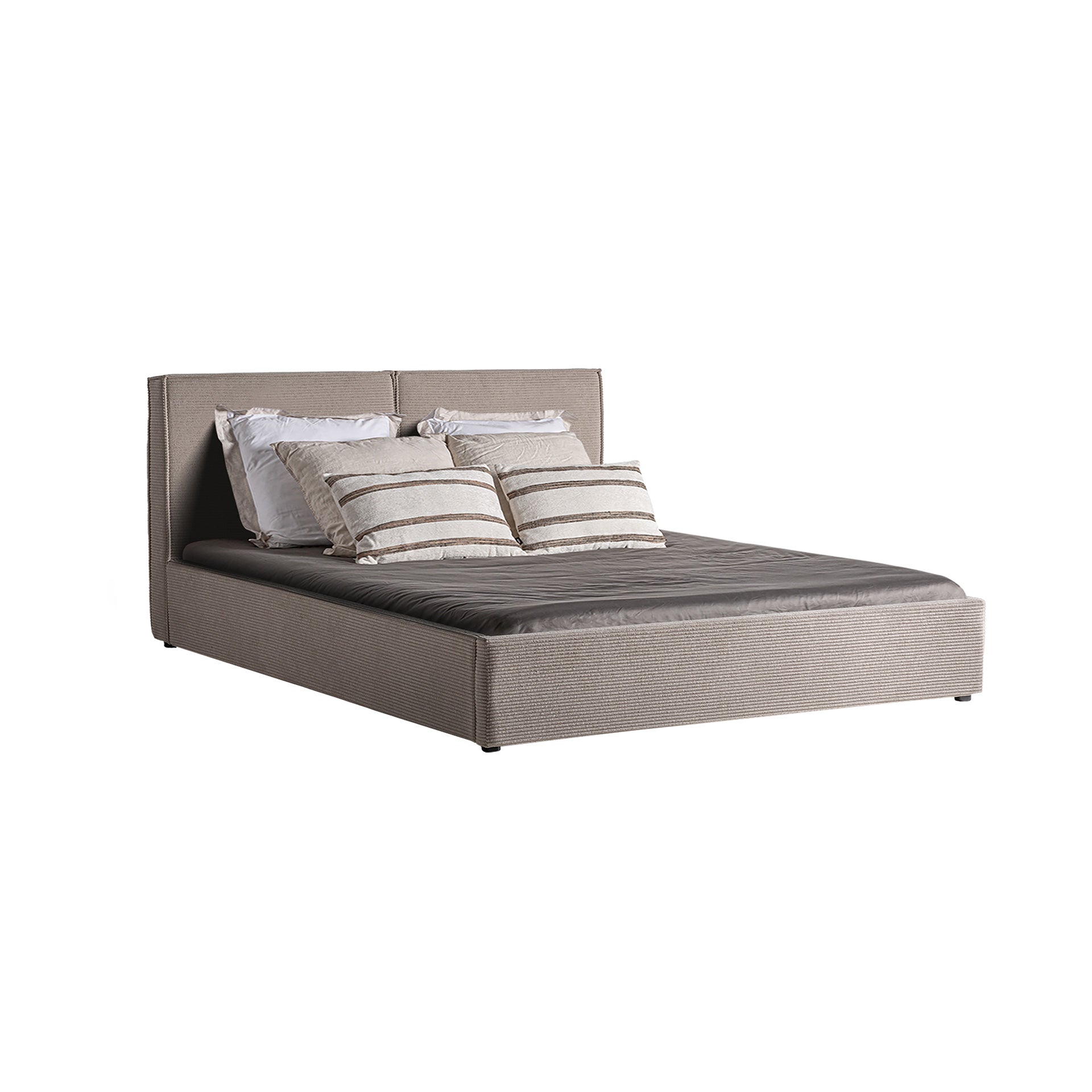 The Natasha Bed — contemporary headboard in high-performance polyester from Laiyahome