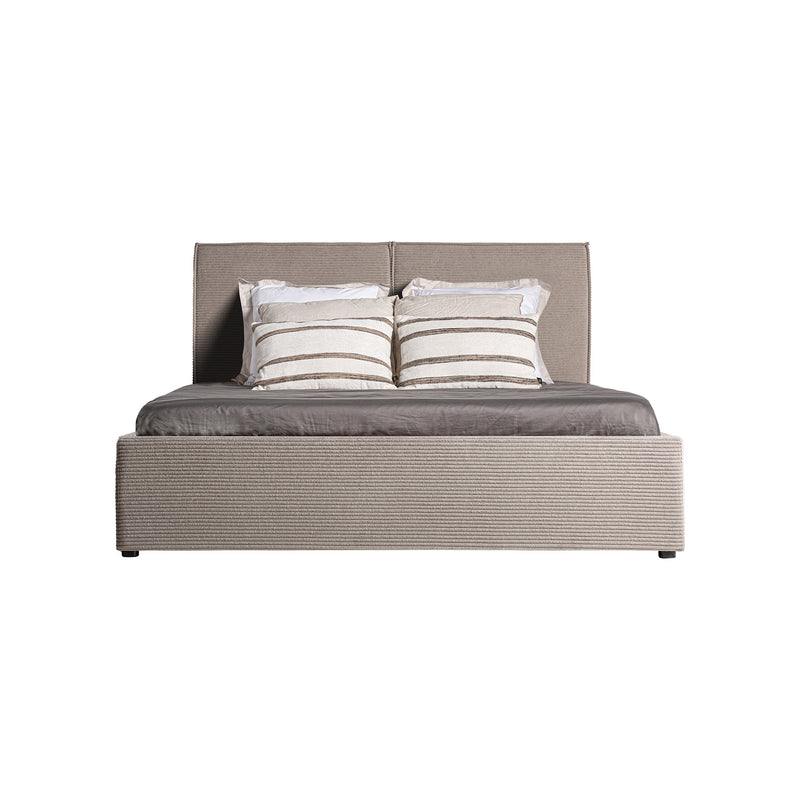 The Natasha Bed — contemporary headboard in high-performance polyester from Laiyahome