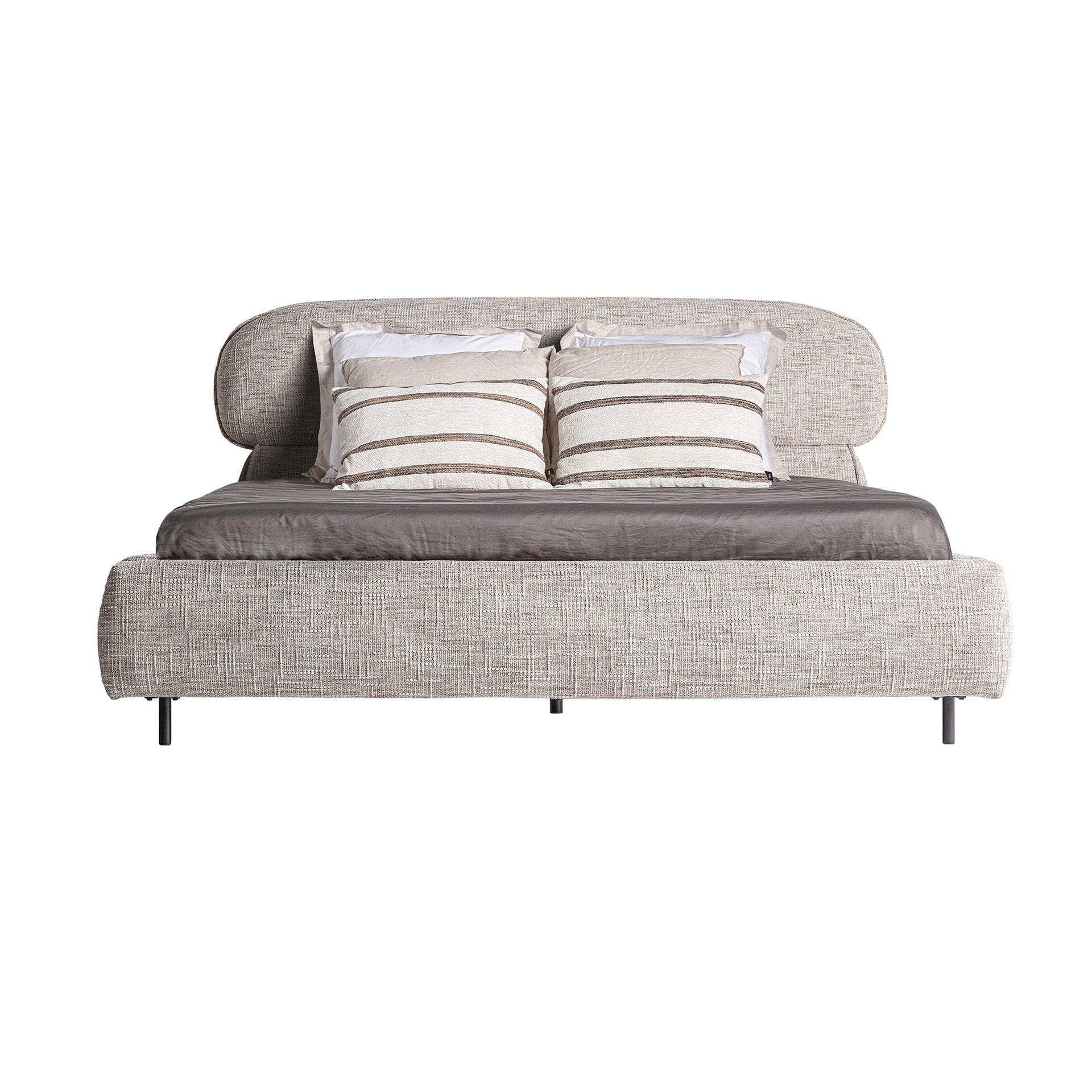 The Sannes Bed — contemporary headboard in high-performance polyester from Laiyahome