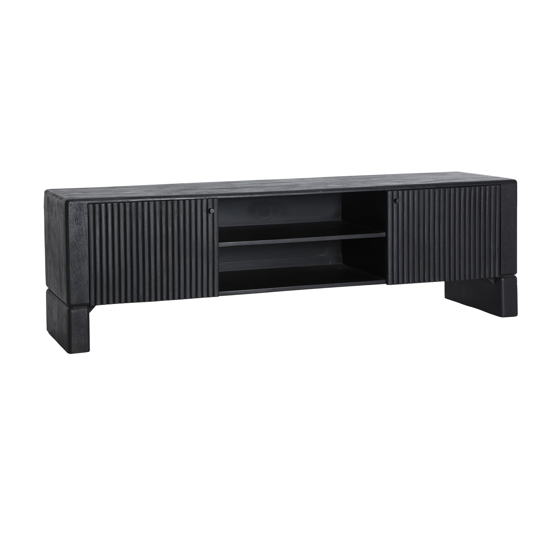 The Nox Tv Stand — contemporary media console in solid mango wood from Laiyahome