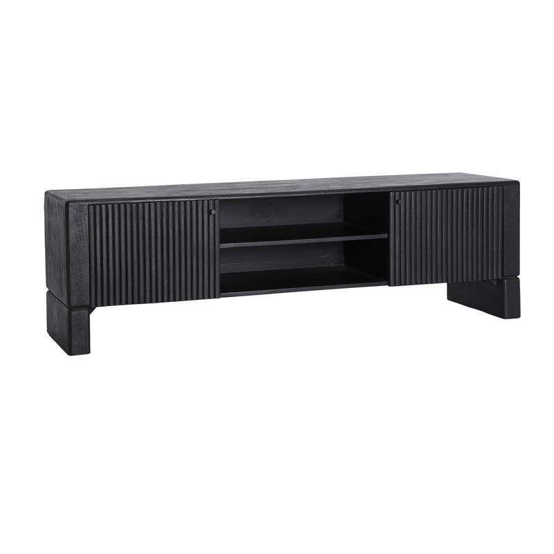 The Nox Tv Stand — contemporary media console in solid mango wood from Laiyahome