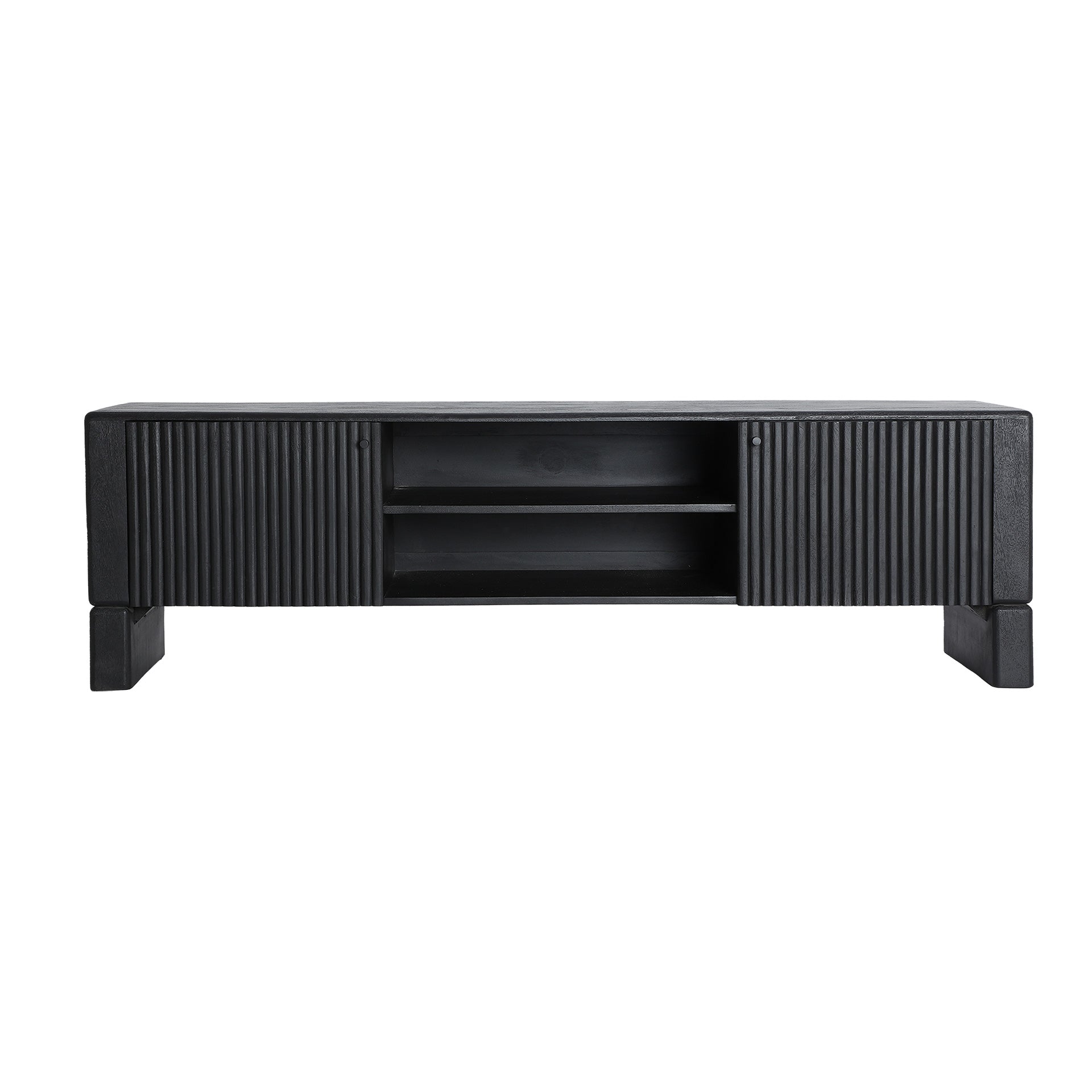 The Nox Tv Stand — contemporary media console in solid mango wood from Laiyahome