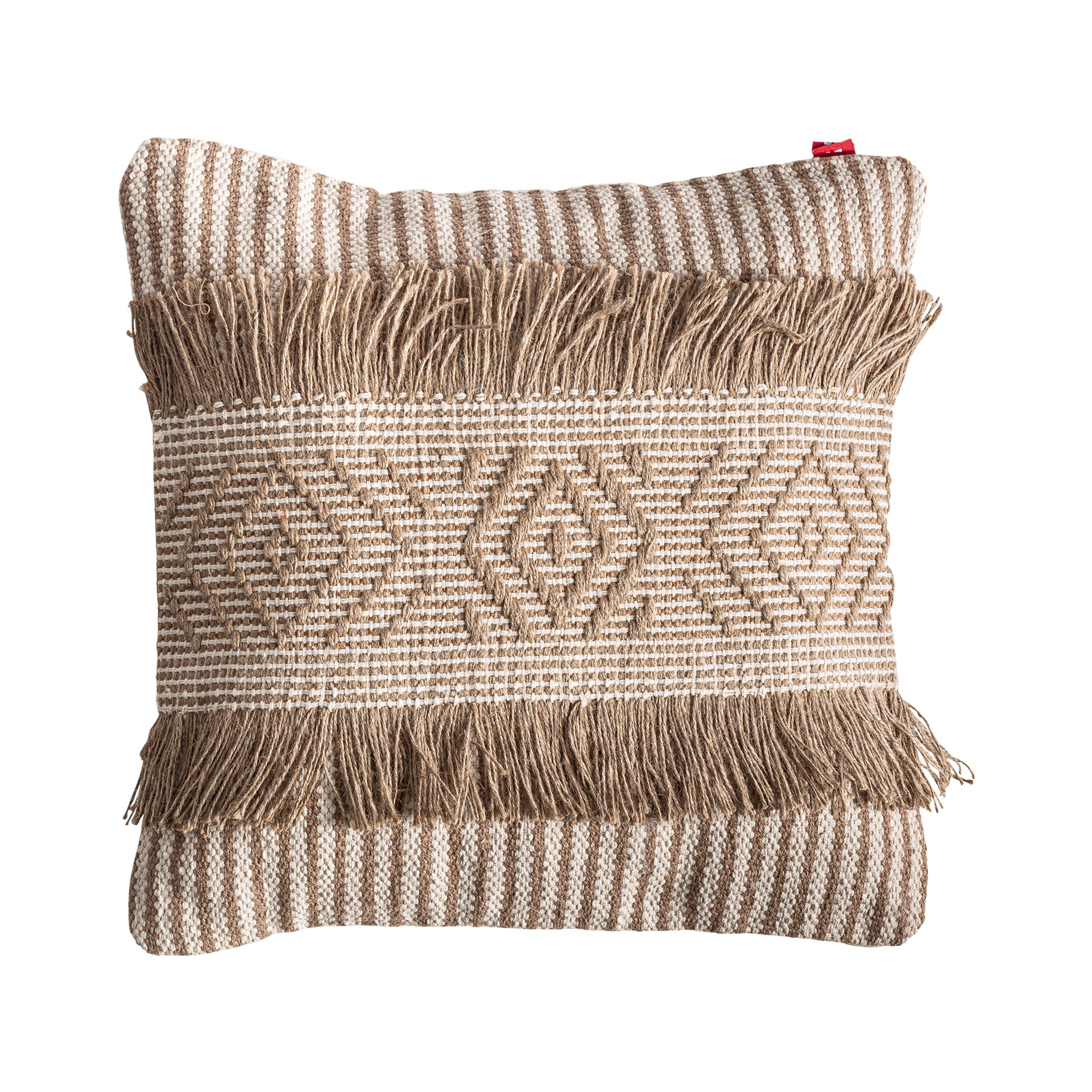 The Serafin Cushion — boho-modern cushion in natural jute from Laiyahome