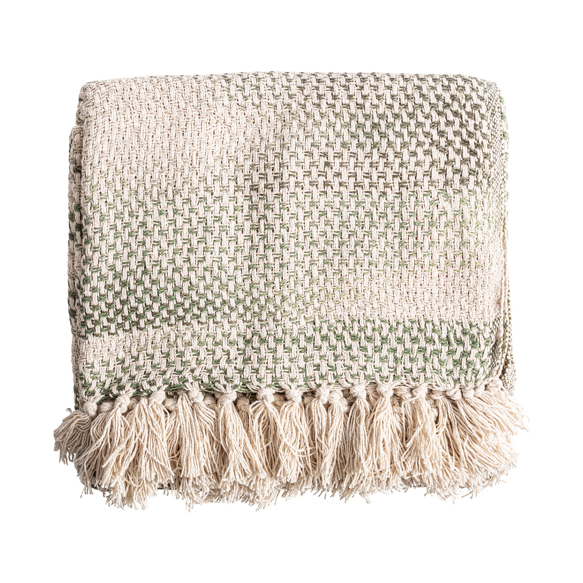 The Esarhe Plaid — classic throw in natural cotton from Laiyahome