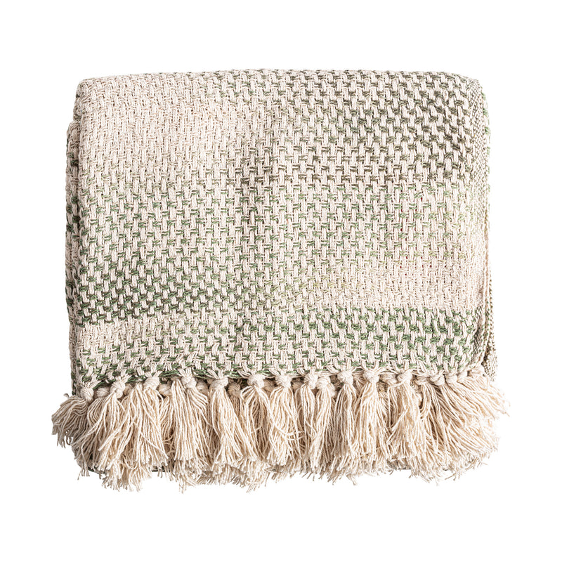 The Esarhe Plaid — classic throw in natural cotton from Laiyahome
