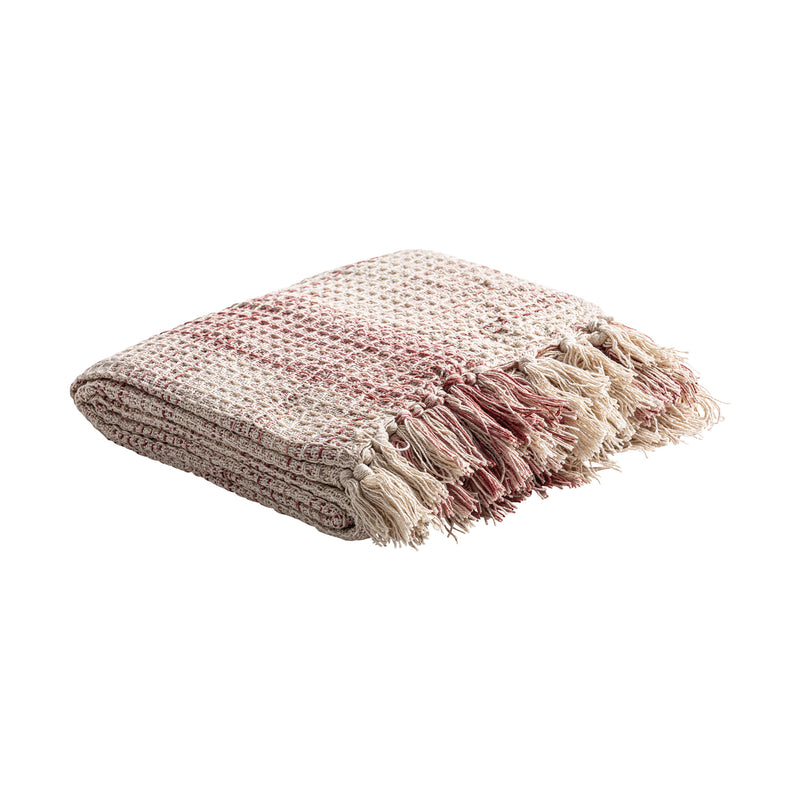 The Saheler Plaid — classic throw in natural cotton from Laiyahome