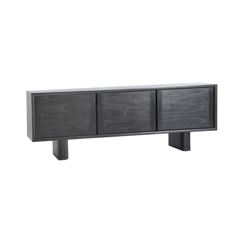The Demmin Tv Stand — contemporary media console in solid mindi wood from Laiyahome