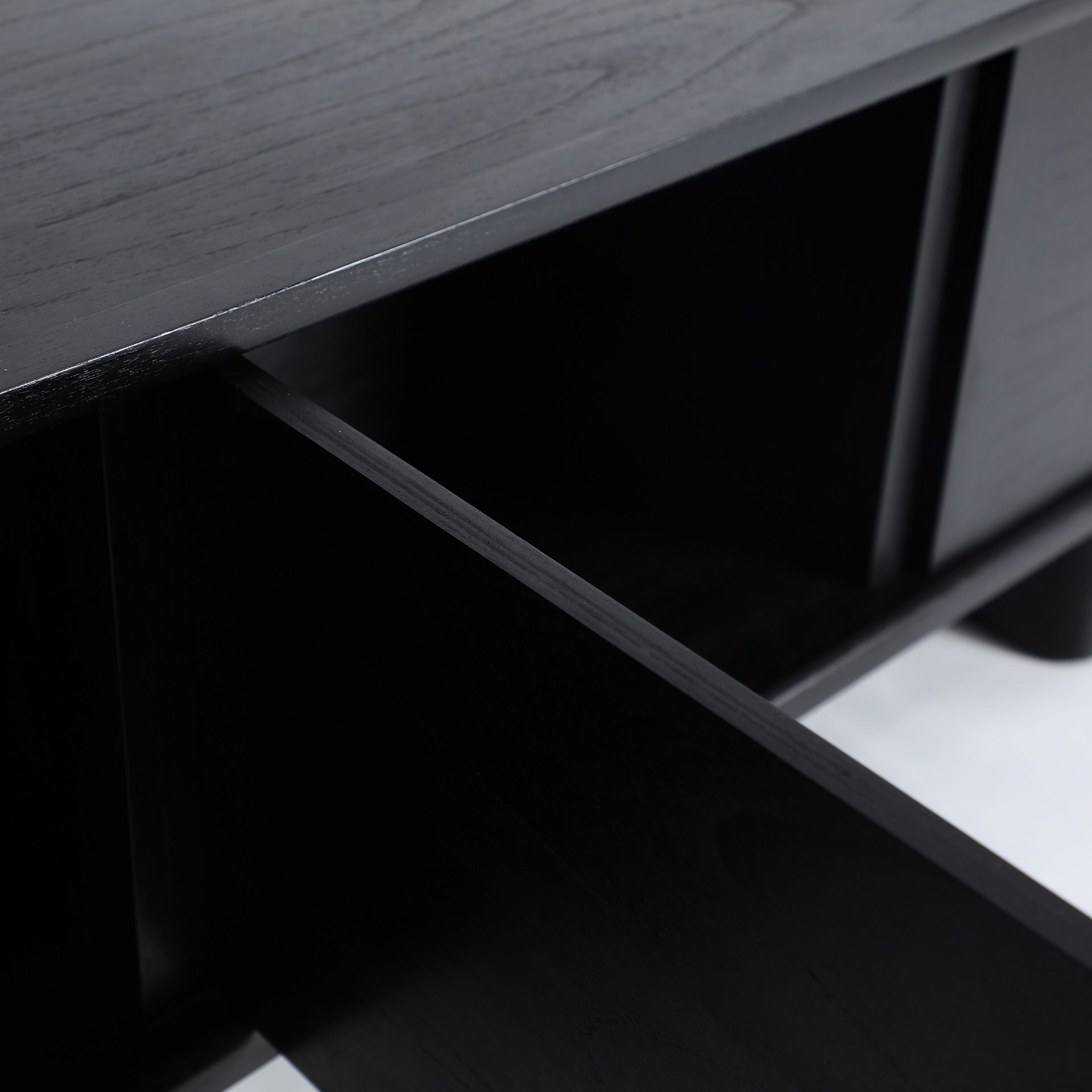 The Demmin Tv Stand — contemporary media console in solid mindi wood from Laiyahome