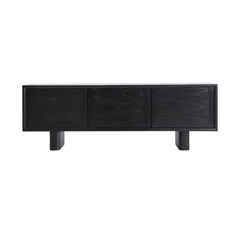 The Demmin Tv Stand — contemporary media console in solid mindi wood from Laiyahome