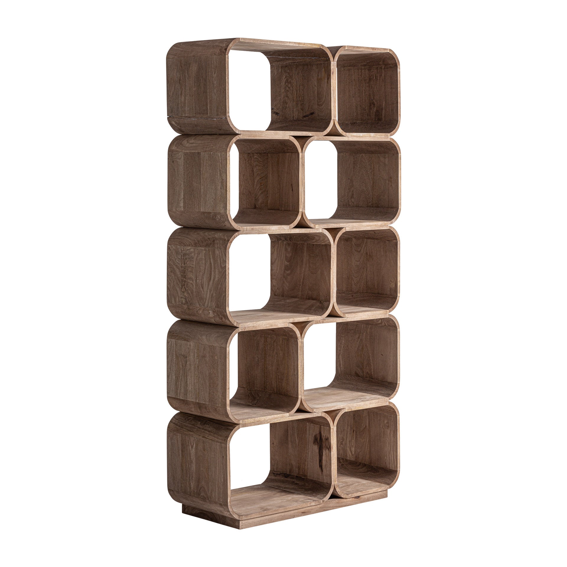 The Grid Bookcase — contemporary bookcase in solid mango wood from Laiyahome