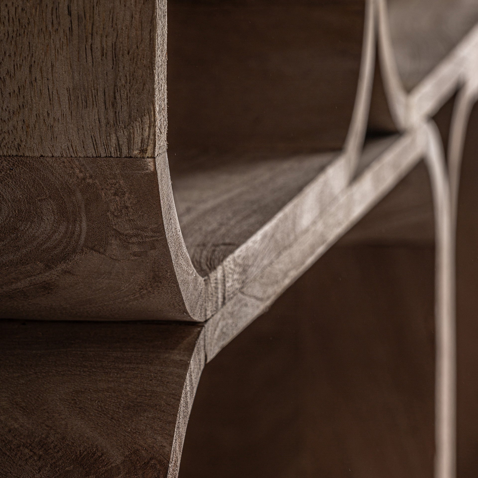The Grid Bookcase — contemporary bookcase in solid mango wood from Laiyahome