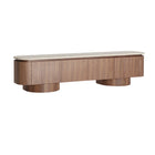 The Dune Tv Stand — contemporary media console in synthetic marble from Laiyahome