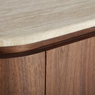 The Dune Tv Stand — contemporary media console in synthetic marble from Laiyahome