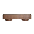 The Dune Tv Stand — contemporary media console in synthetic marble from Laiyahome