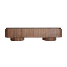 The Dune Tv Stand — contemporary media console in synthetic marble from Laiyahome