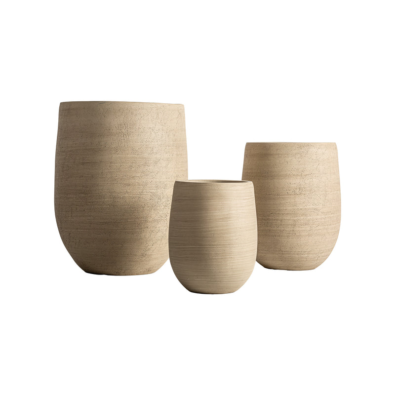 The Luma Plant Pot (Set of 3) — minimalist planter in high-fire ceramic from Laiyahome