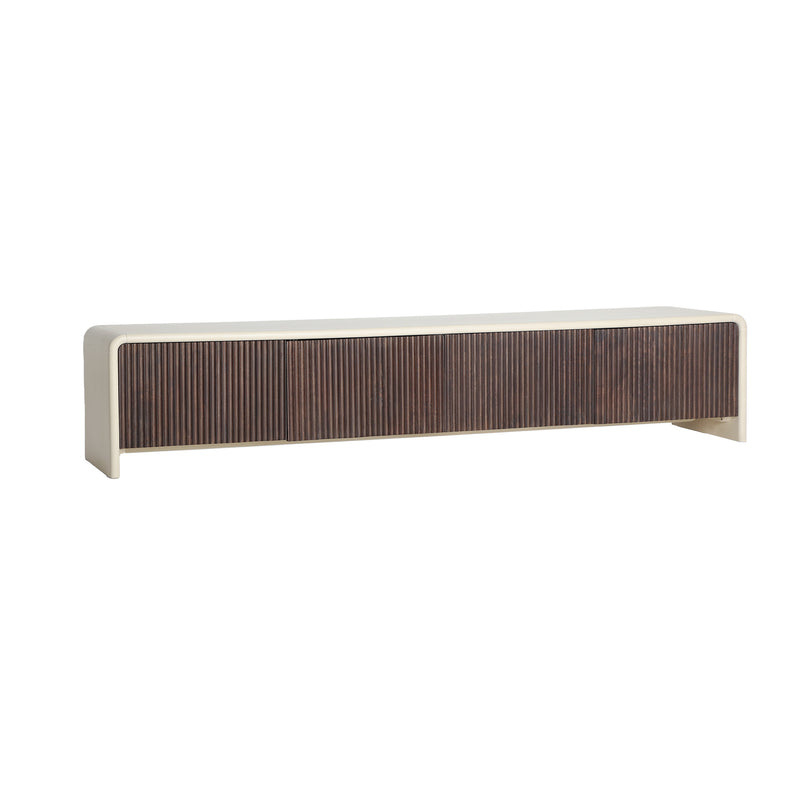 The Milhar Tv Stand — contemporary media console in solid mango wood from Laiyahome