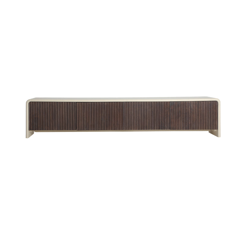 The Milhar Tv Stand — contemporary media console in solid mango wood from Laiyahome
